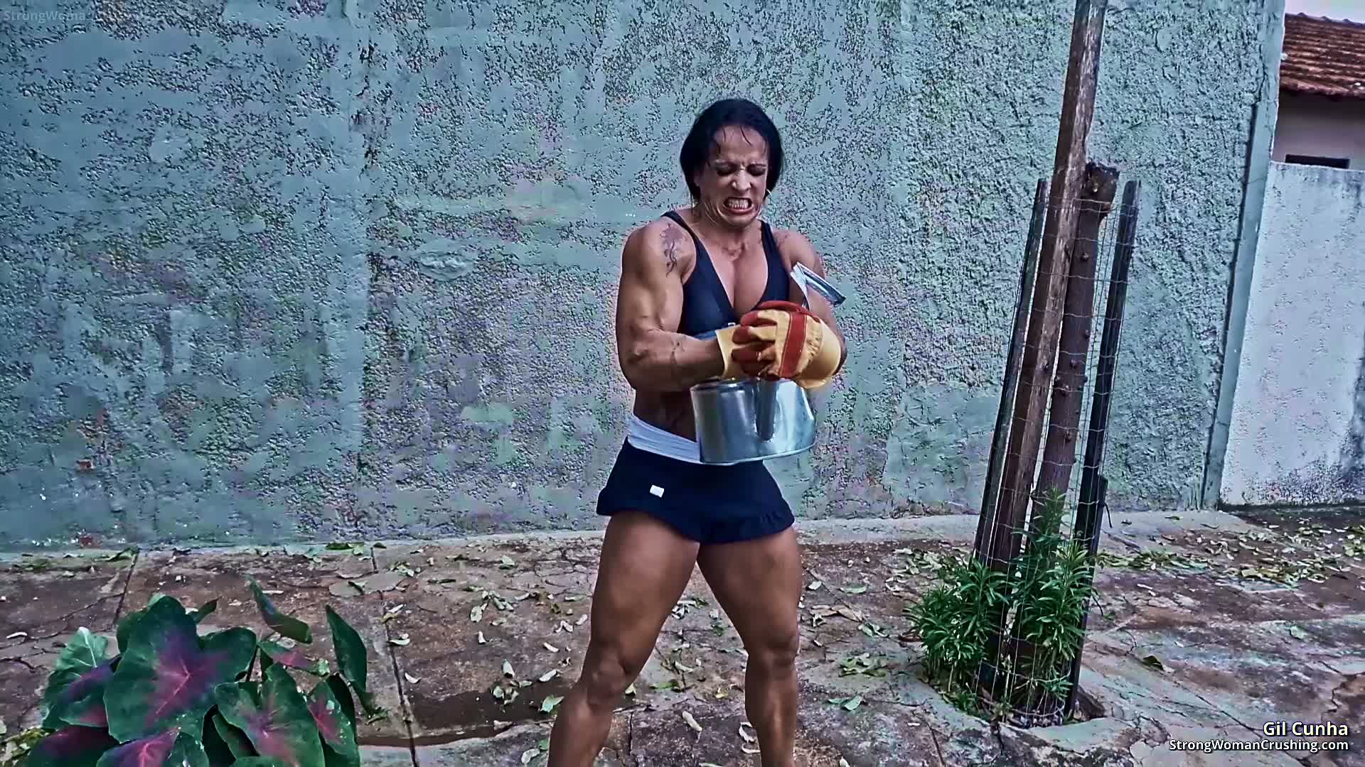 Gil cunha destroys a very sturdy watering can