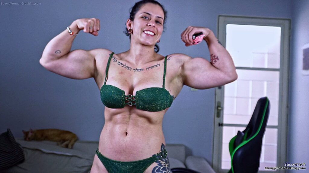Sassenach Obliterates Model Toy car - muscular woman strength video