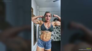 Tatiana lifts furniture and breaks kitchenware